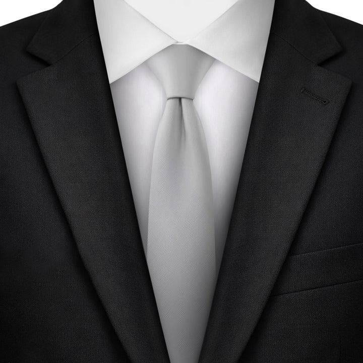 Solid Skinny Tie - Silver