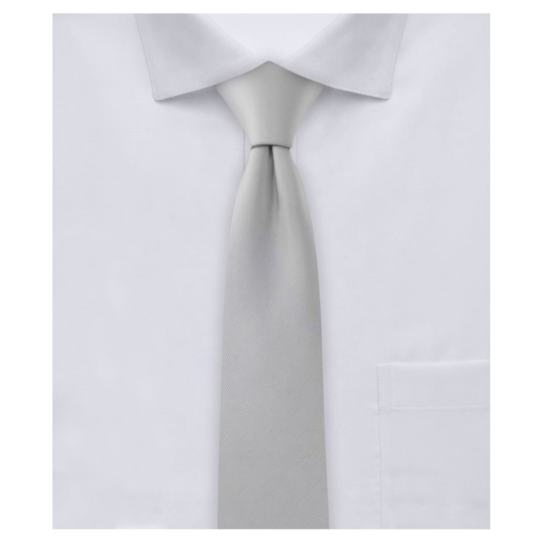 Solid Skinny Tie - Silver