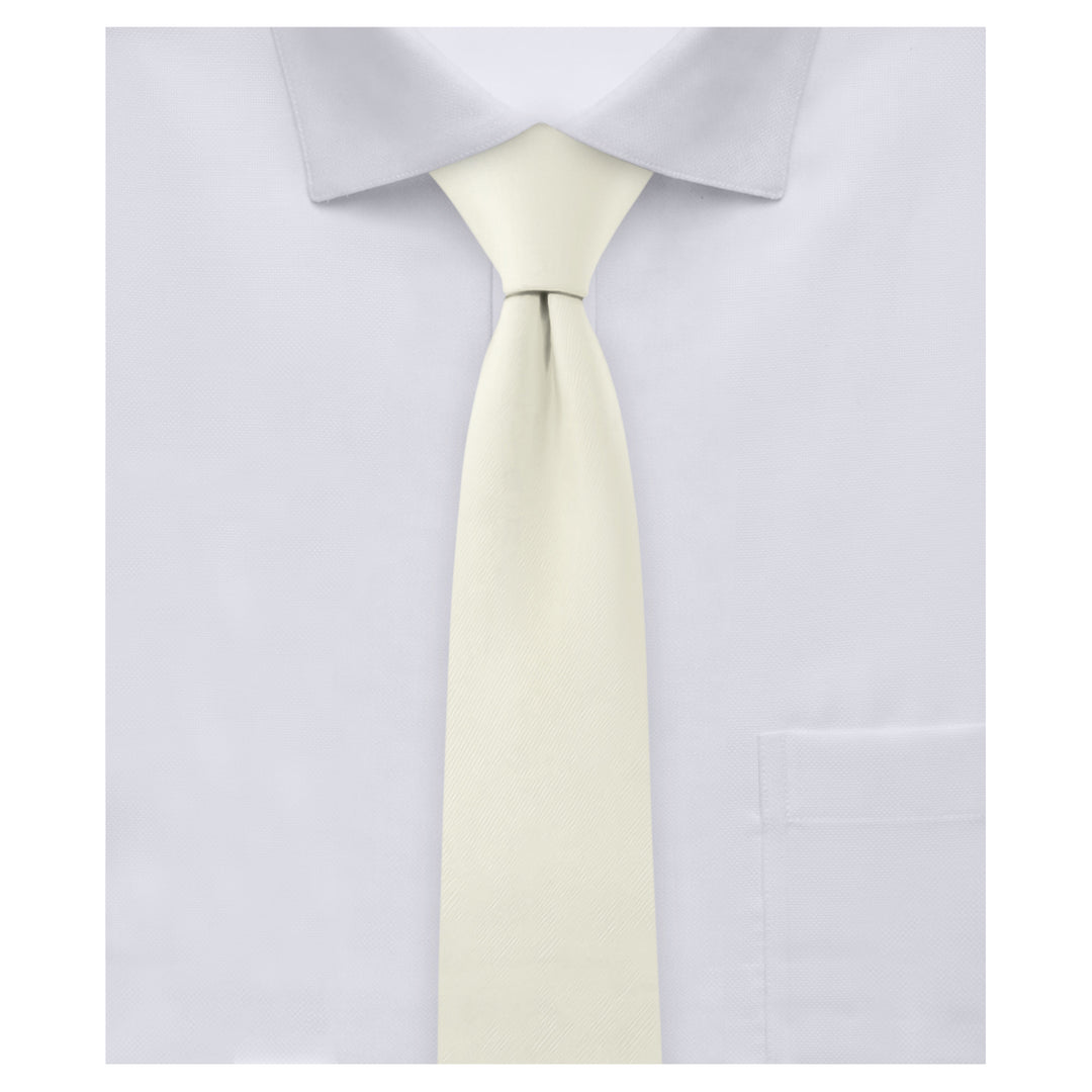 Wedding Solid Skinny Tie - Ivory