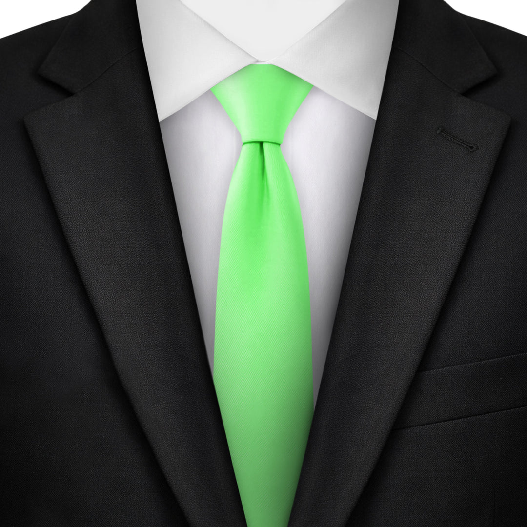 Solid Skinny Tie - Lime Green