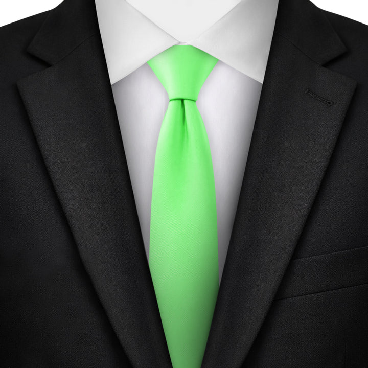 Solid Skinny Tie - Lime Green