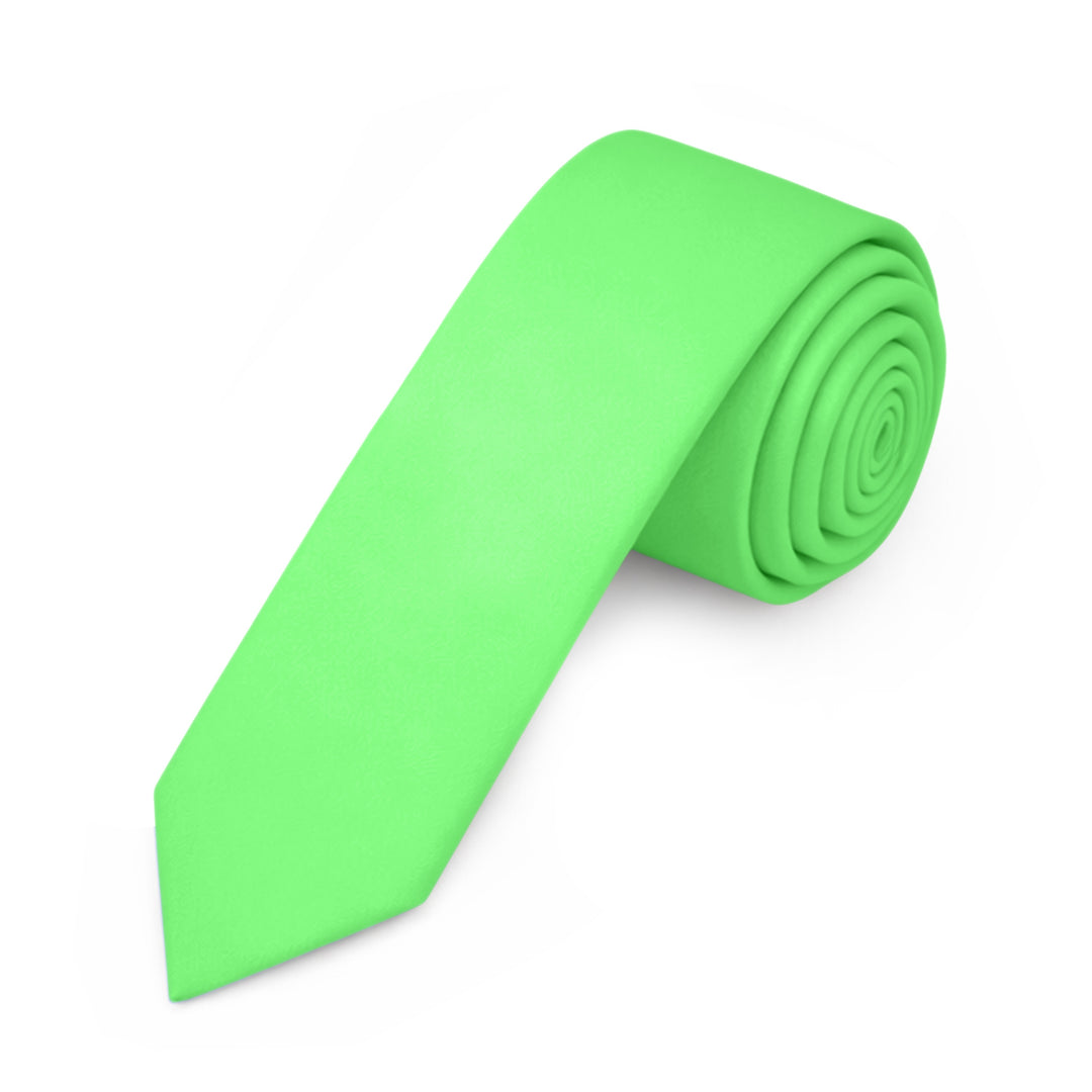 Solid Skinny Tie - Lime Green