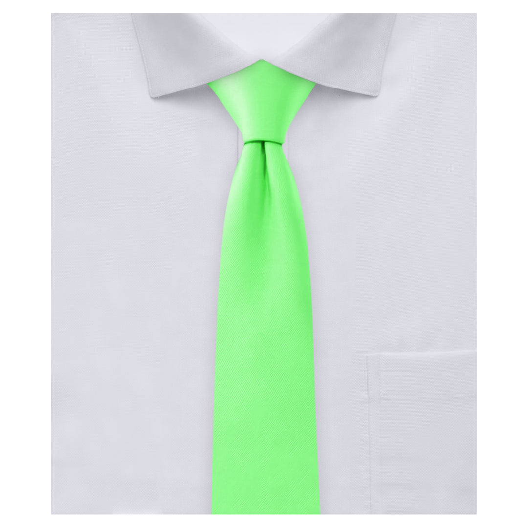 Solid Skinny Tie - Lime Green