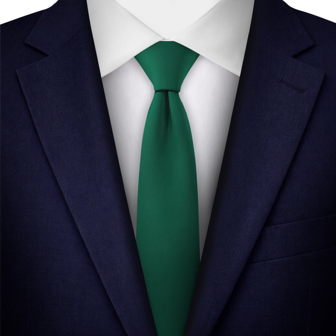 Solid Skinny Tie - Forest Green