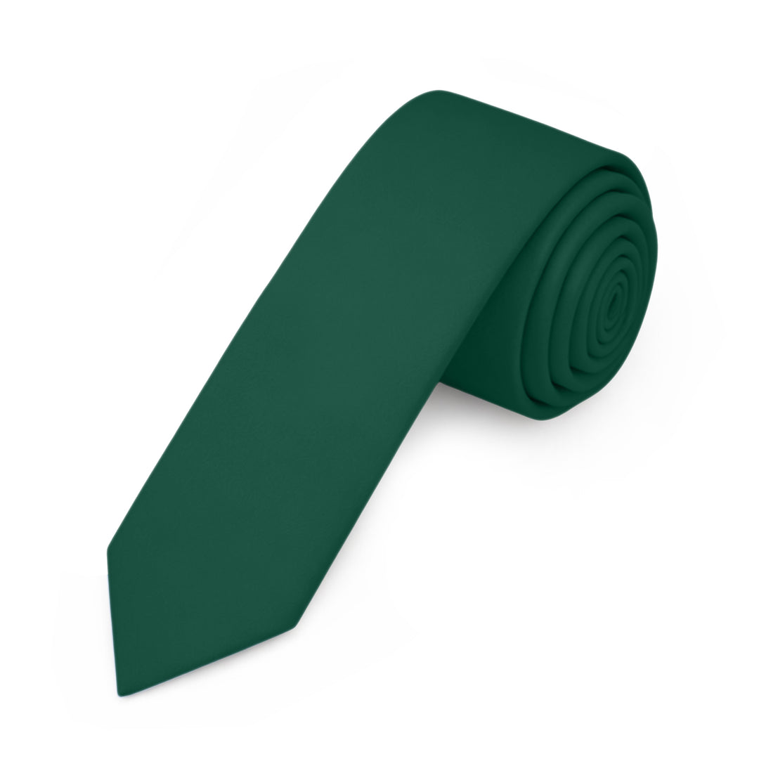 Solid Skinny Tie - Forest Green