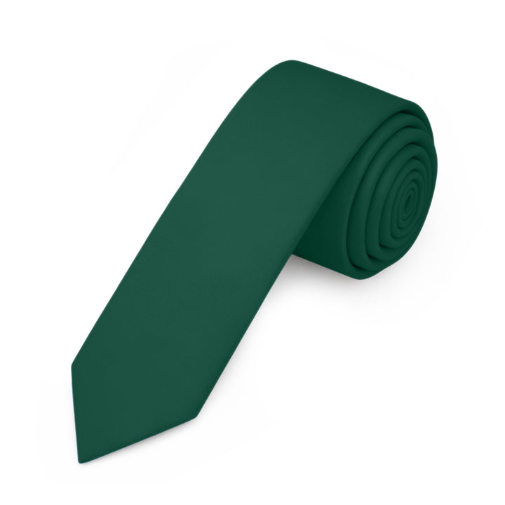 Solid Skinny Tie - Forest Green