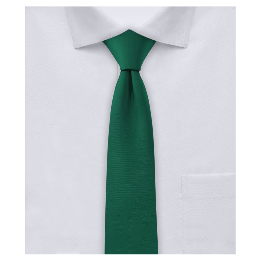 Solid Skinny Tie - Forest Green