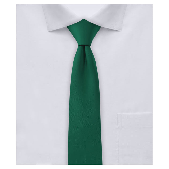 Solid Skinny Tie - Forest Green