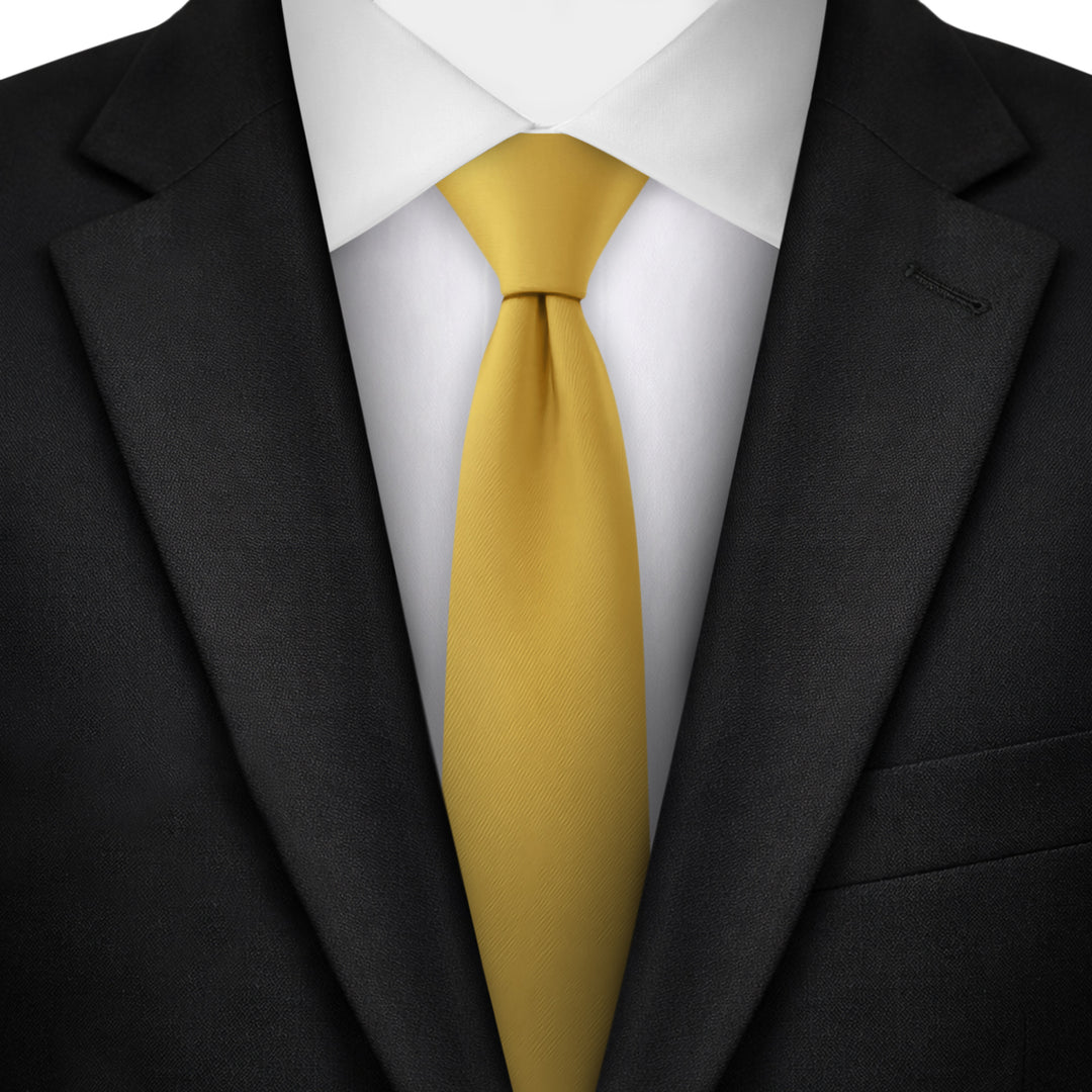 Solid Skinny Tie - Gold
