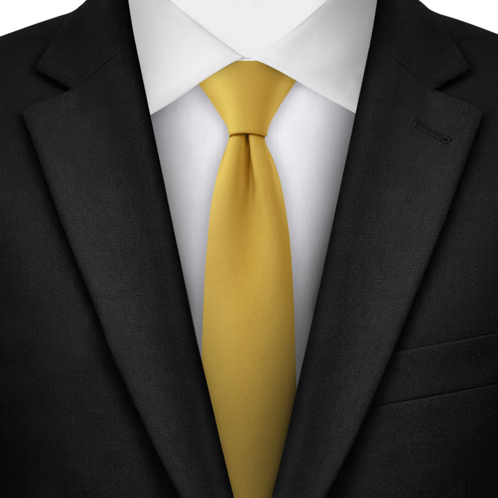 Solid Skinny Tie - Gold