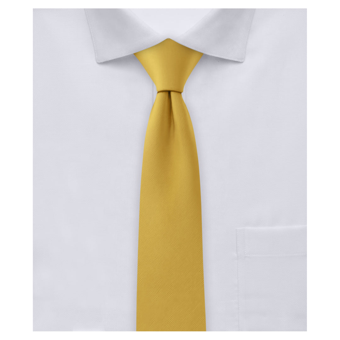 Solid Skinny Tie - Gold