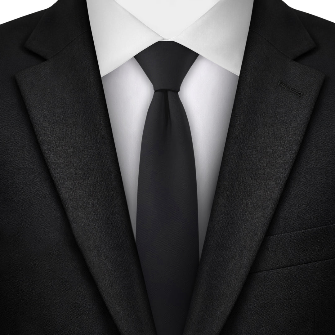 Solid Skinny Tie - Black