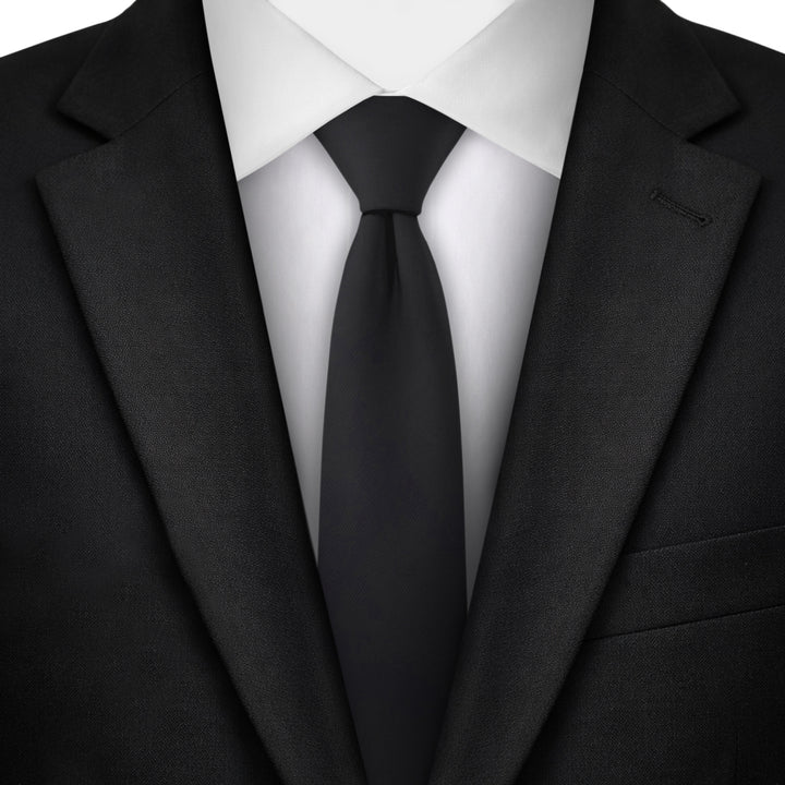 Solid Skinny Tie - Black