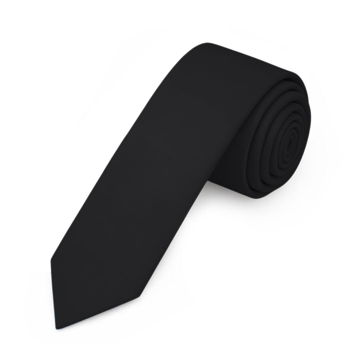 Solid Skinny Tie - Black