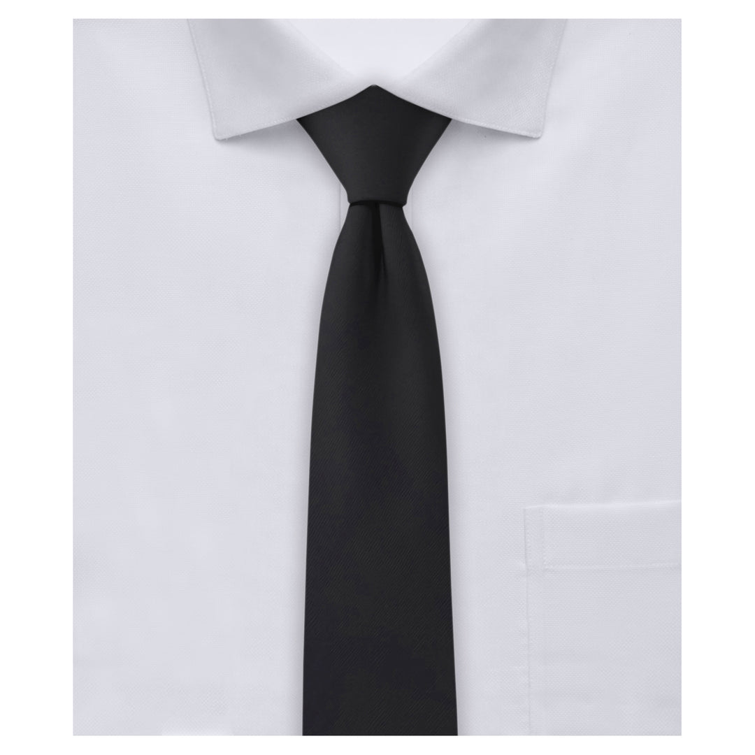 Wedding Solid Skinny Tie - Black