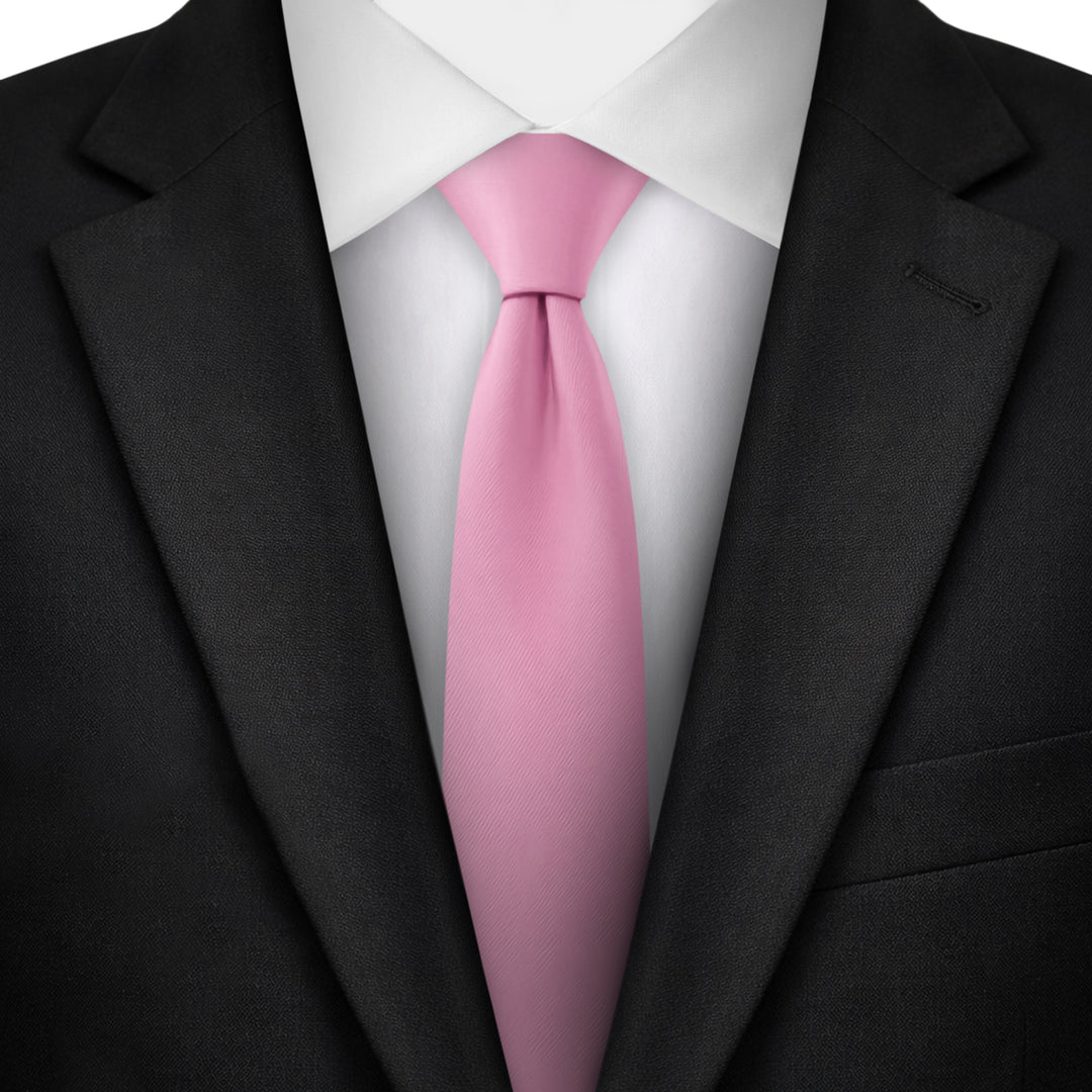 Solid Skinny Tie - Carnation Pink