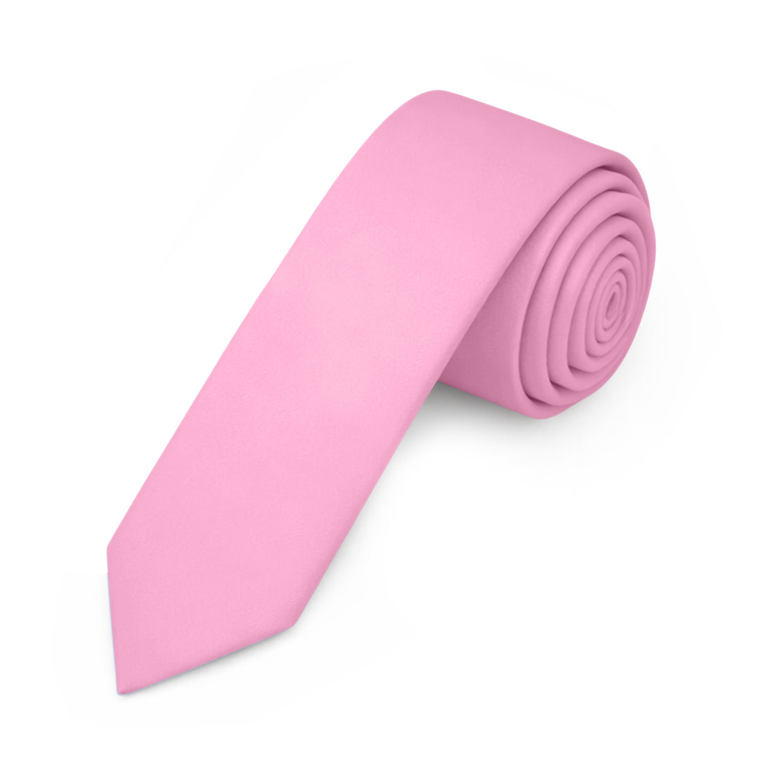 Solid Skinny Tie - Carnation Pink