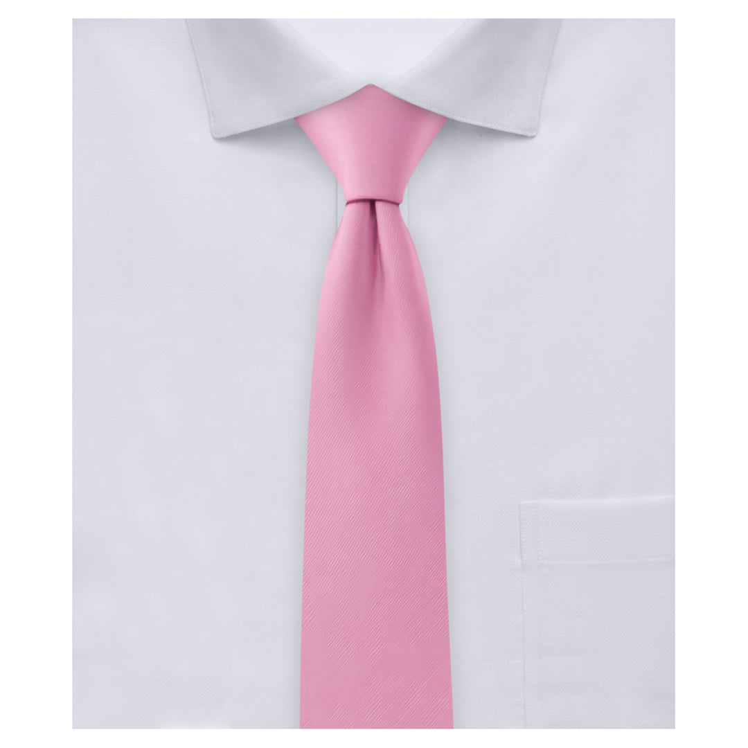 Wedding Solid Skinny Tie - Carnation Pink