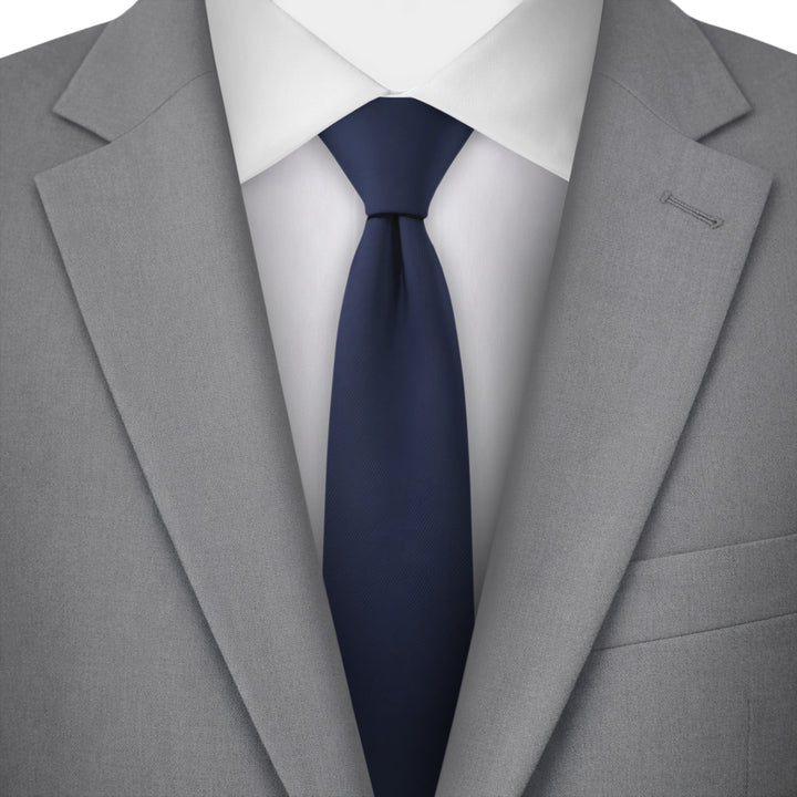 Solid Skinny Tie - Navy Blue