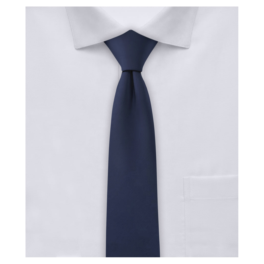 Wedding Solid Skinny Tie - Navy Blue