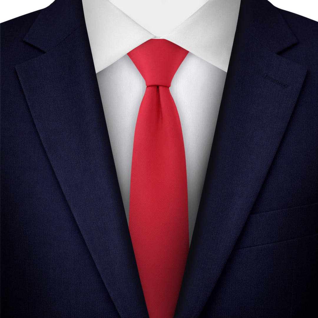 Solid Skinny Tie - Red