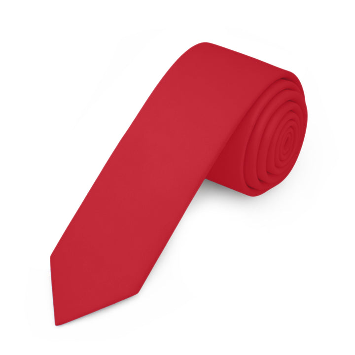 Solid Skinny Tie - Red