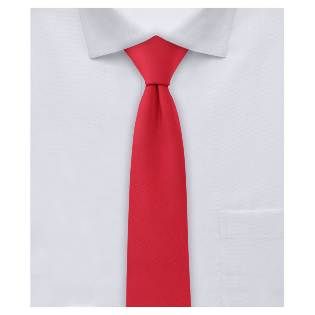 Solid Skinny Tie - Red