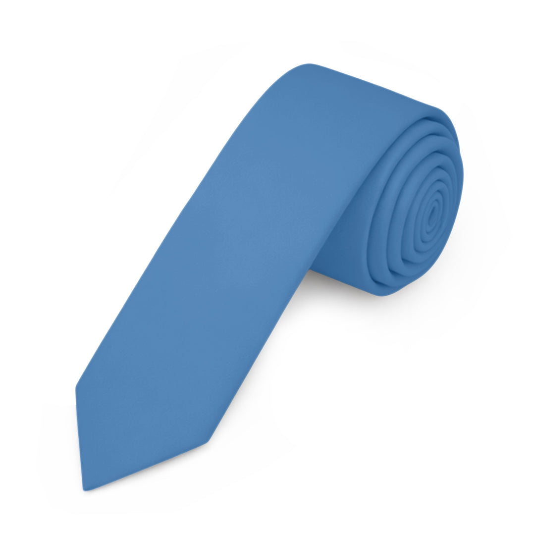 Solid Skinny Tie - Ocean Blue