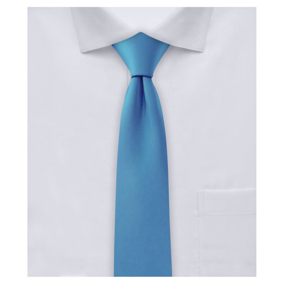 Wedding Solid Skinny Tie - Ocean Blue