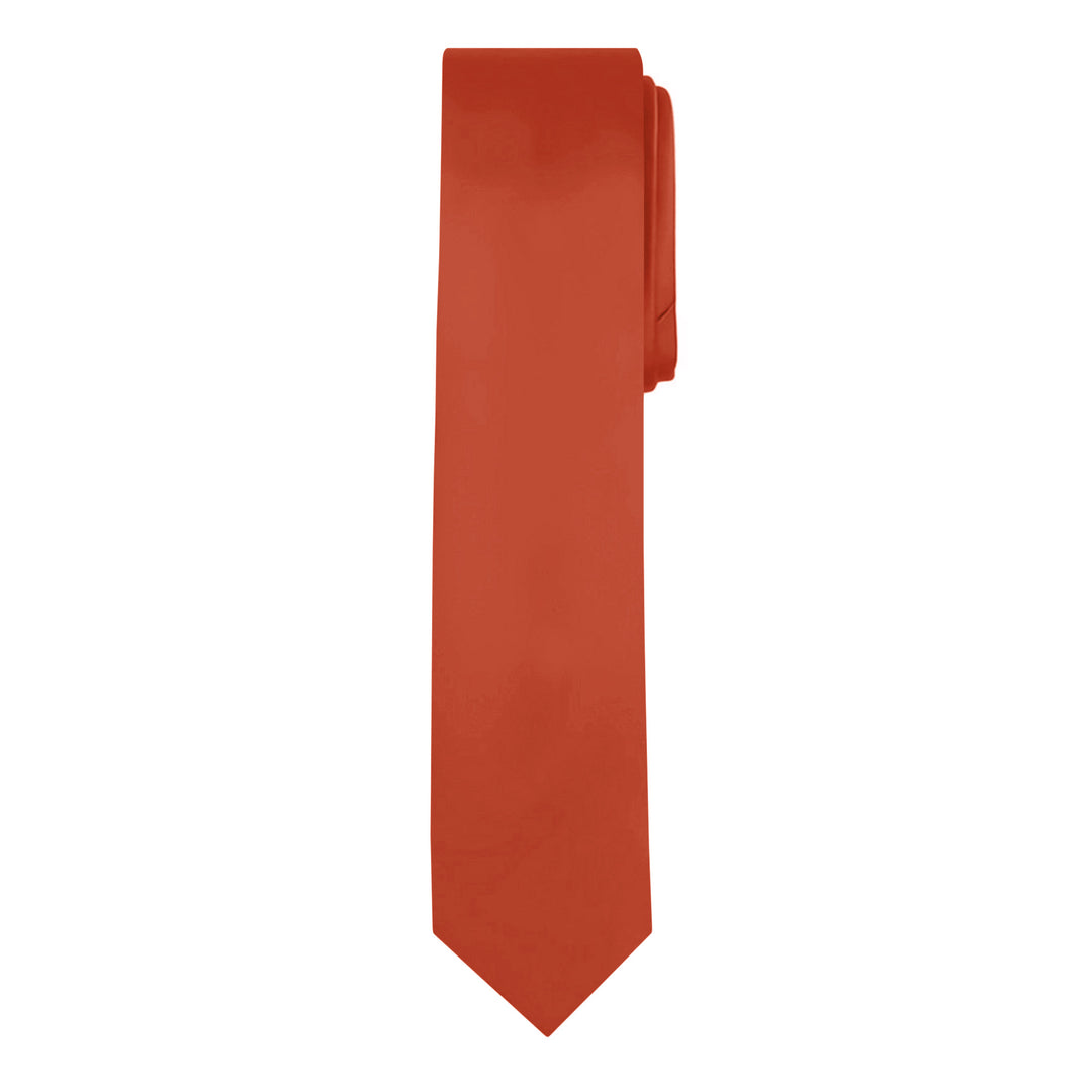 Solid Skinny Tie - Rust