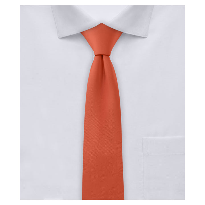 Solid Skinny Tie - Rust