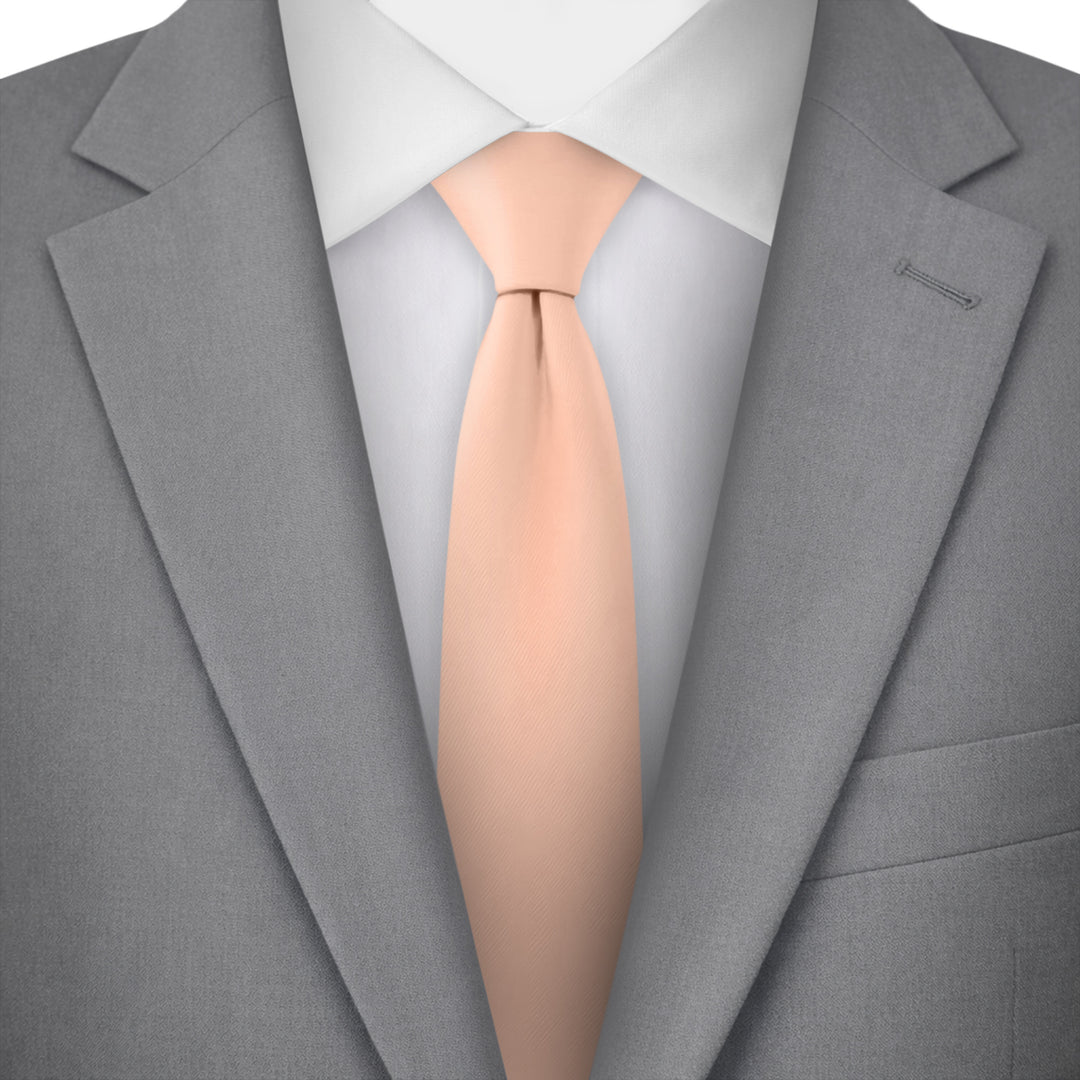 Solid Skinny Tie - Peach