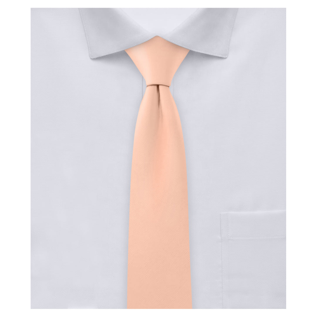 Solid Skinny Tie - Peach