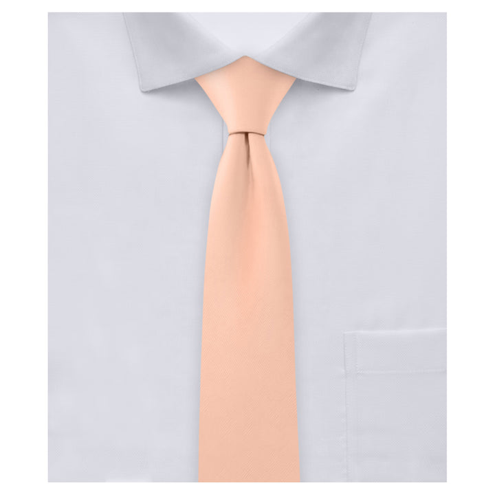 Solid Skinny Tie - Peach