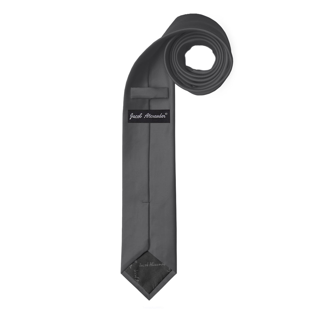 Solid Skinny Tie - Charcoal