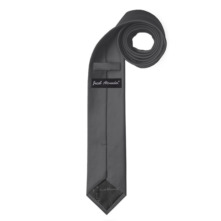 Solid Skinny Tie - Charcoal