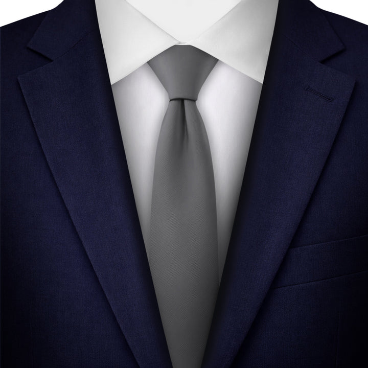 Solid Skinny Tie - Charcoal