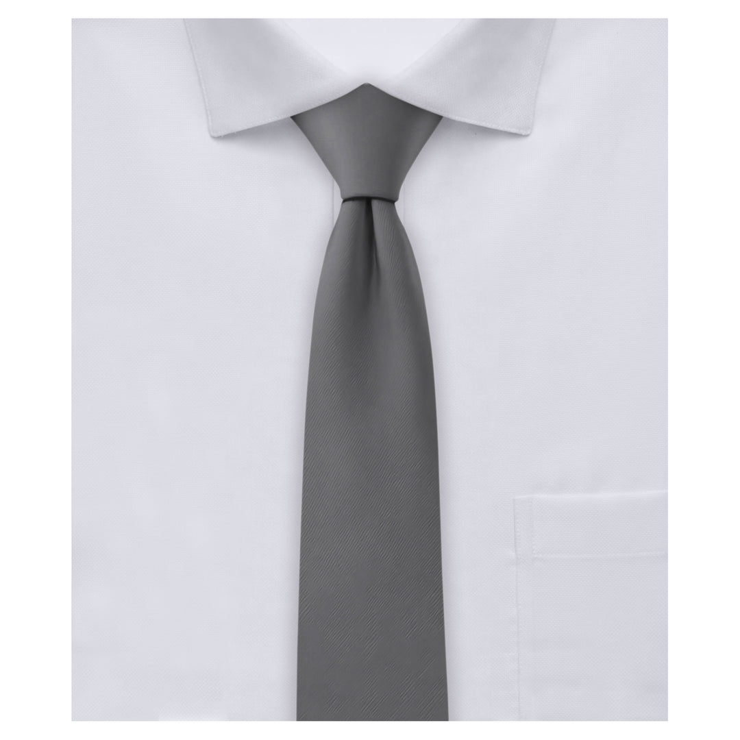 Solid Skinny Tie - Charcoal