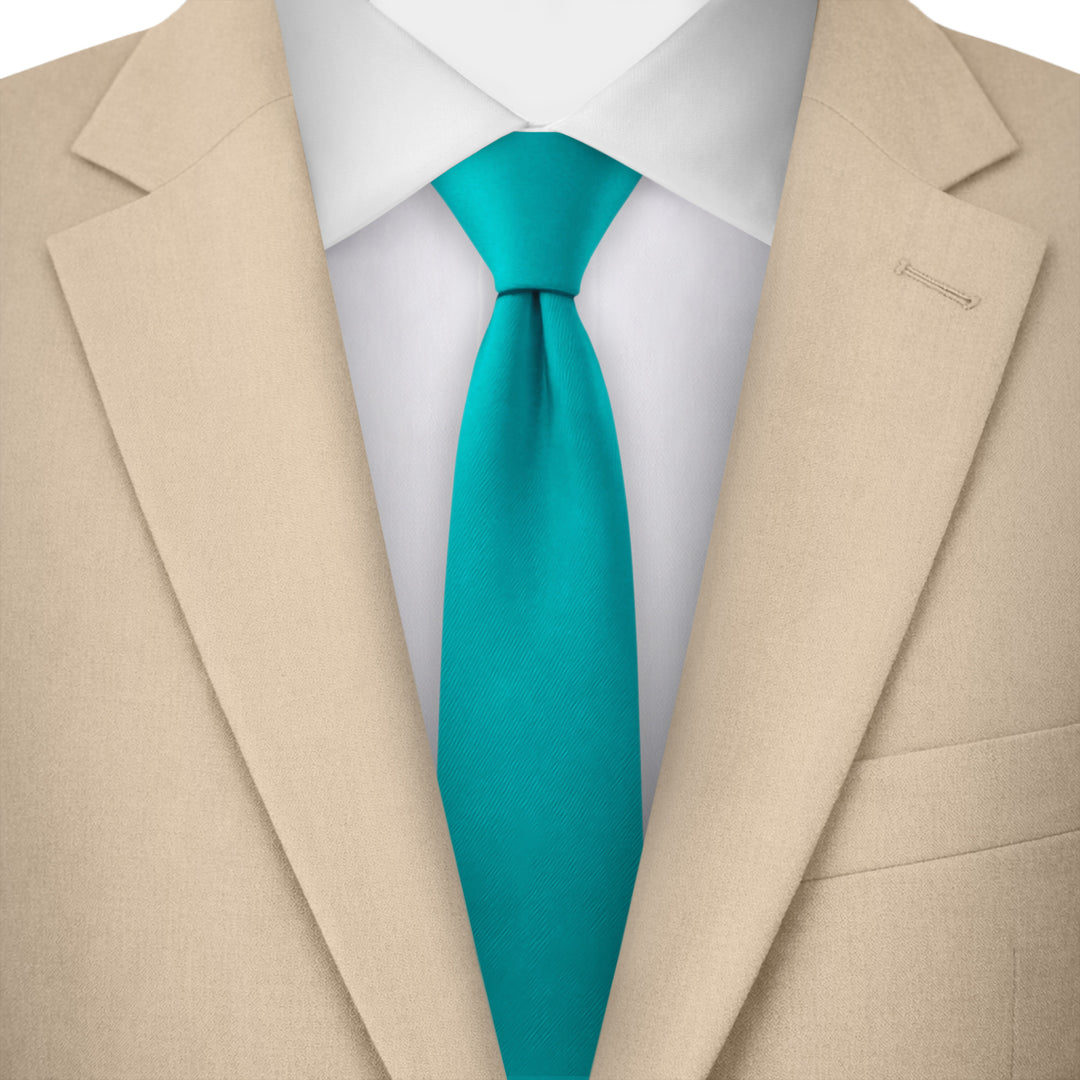 Solid Skinny Tie - Teal