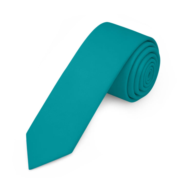 Solid Skinny Tie - Teal