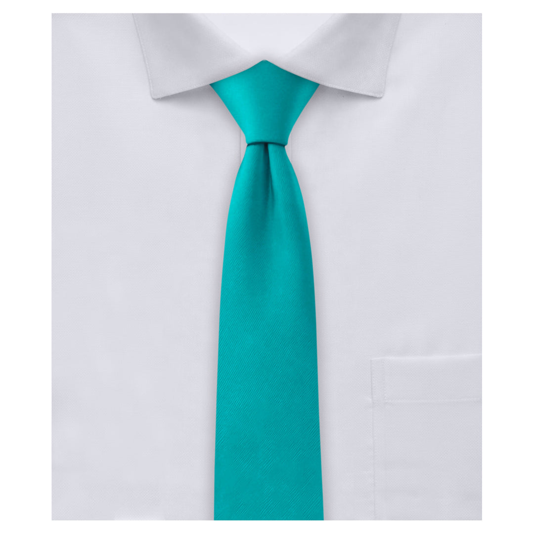 Wedding Solid Skinny Tie - Teal