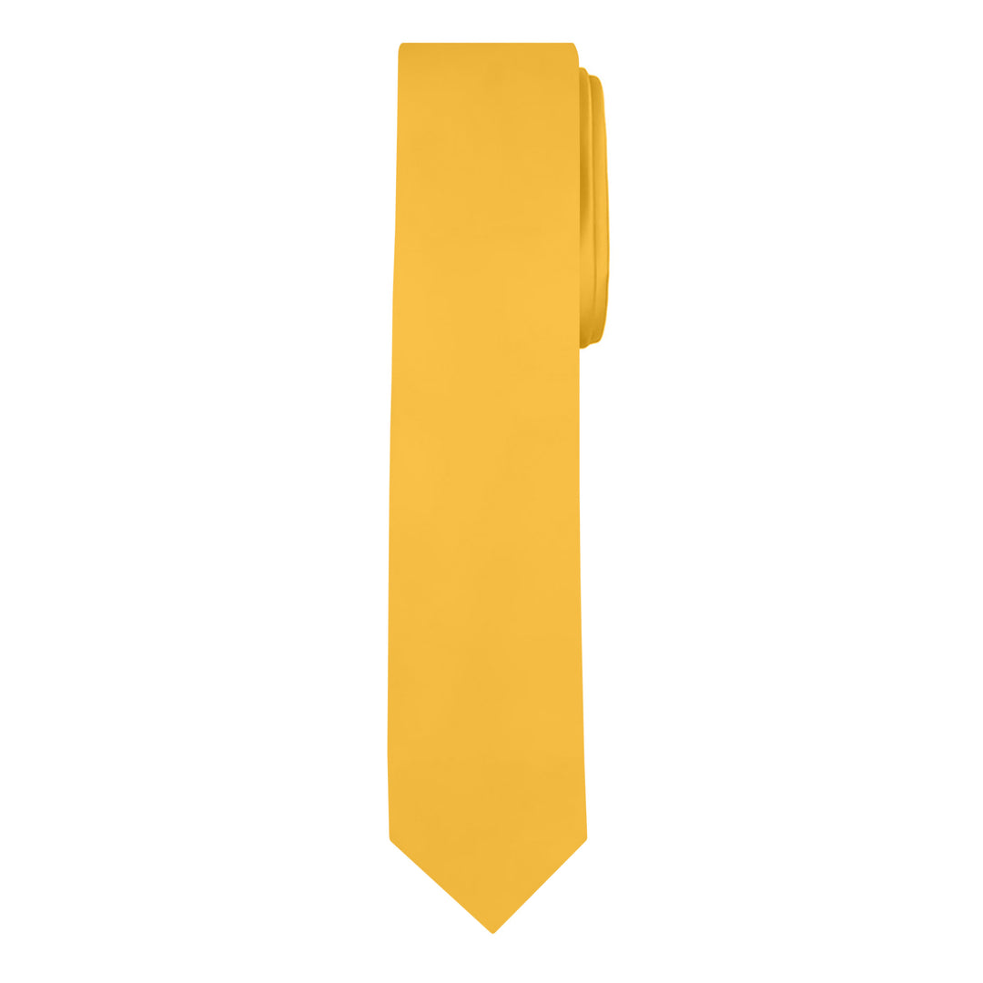 Solid Skinny Tie - Bright Gold