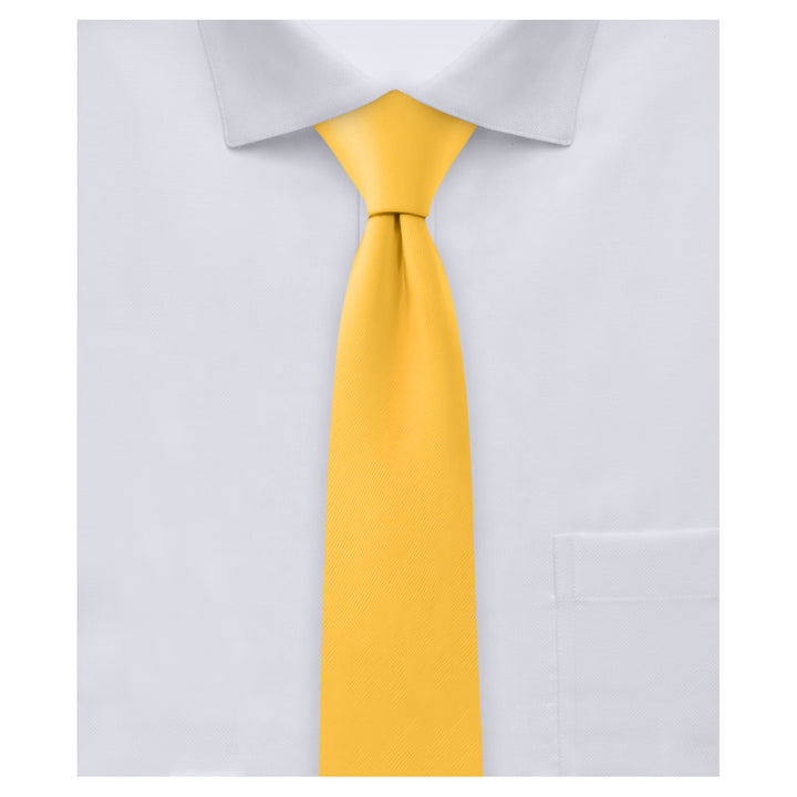 Solid Skinny Tie - Bright Gold
