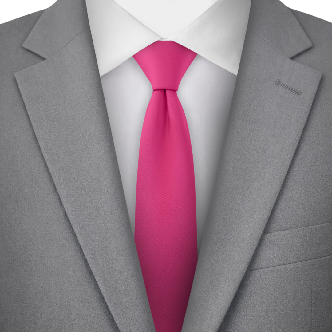Solid Skinny Tie - Fuchsia Pink