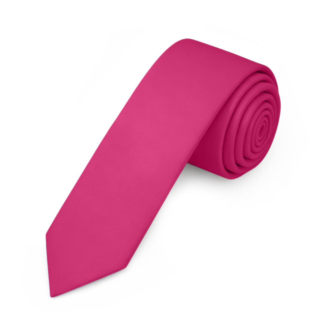 Solid Skinny Tie - Fuchsia Pink