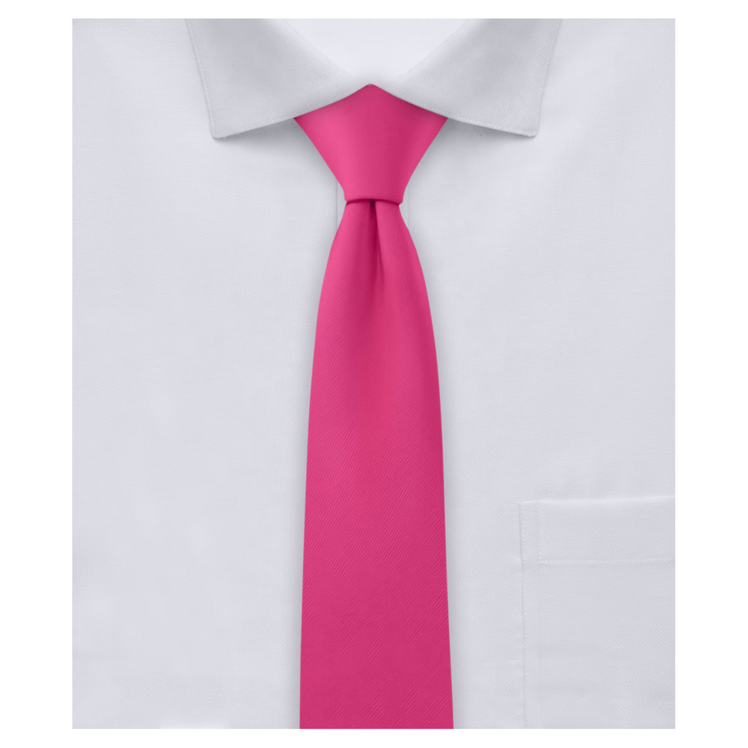 Solid Skinny Tie - Fuchsia Pink