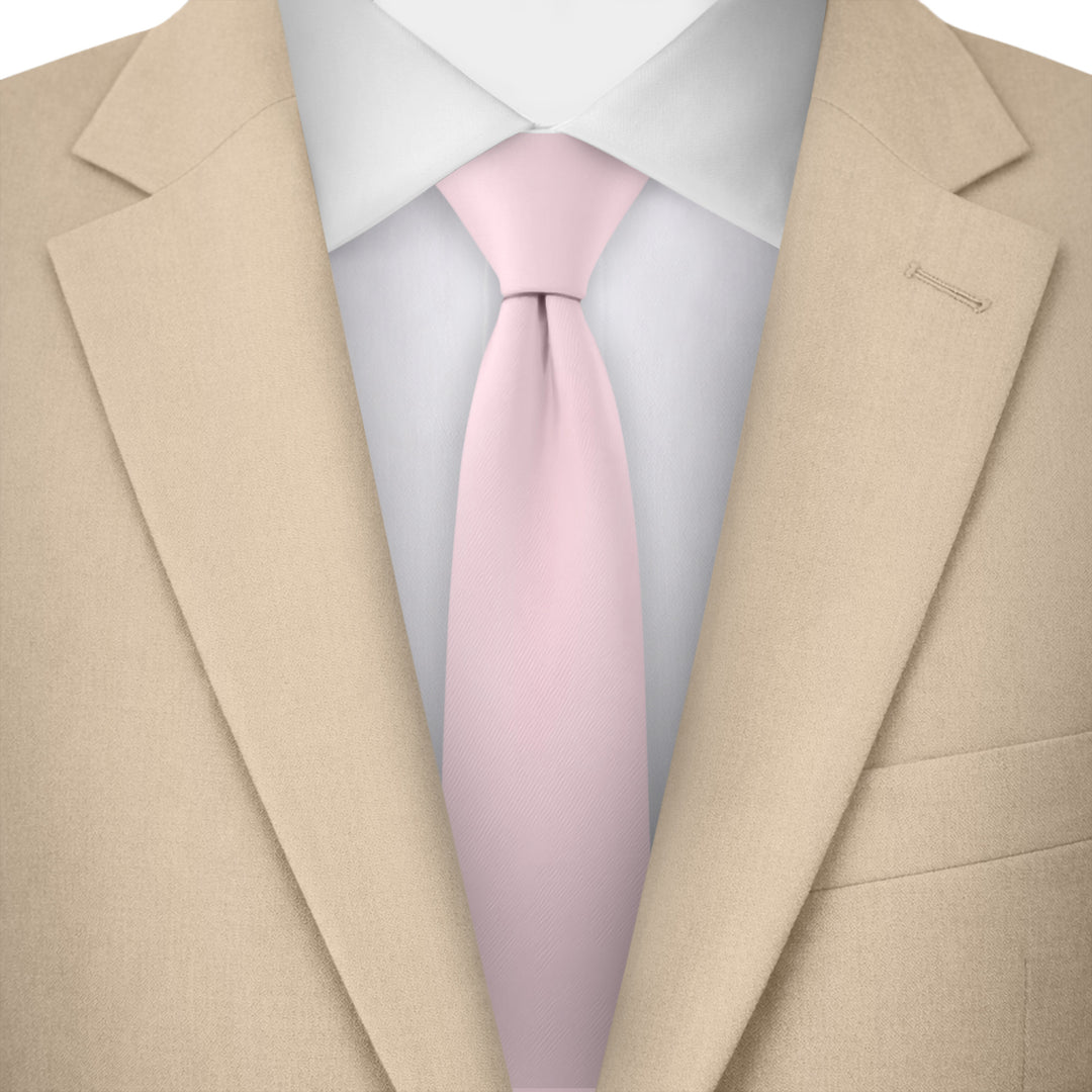 Solid Skinny Tie - Bridal Pink