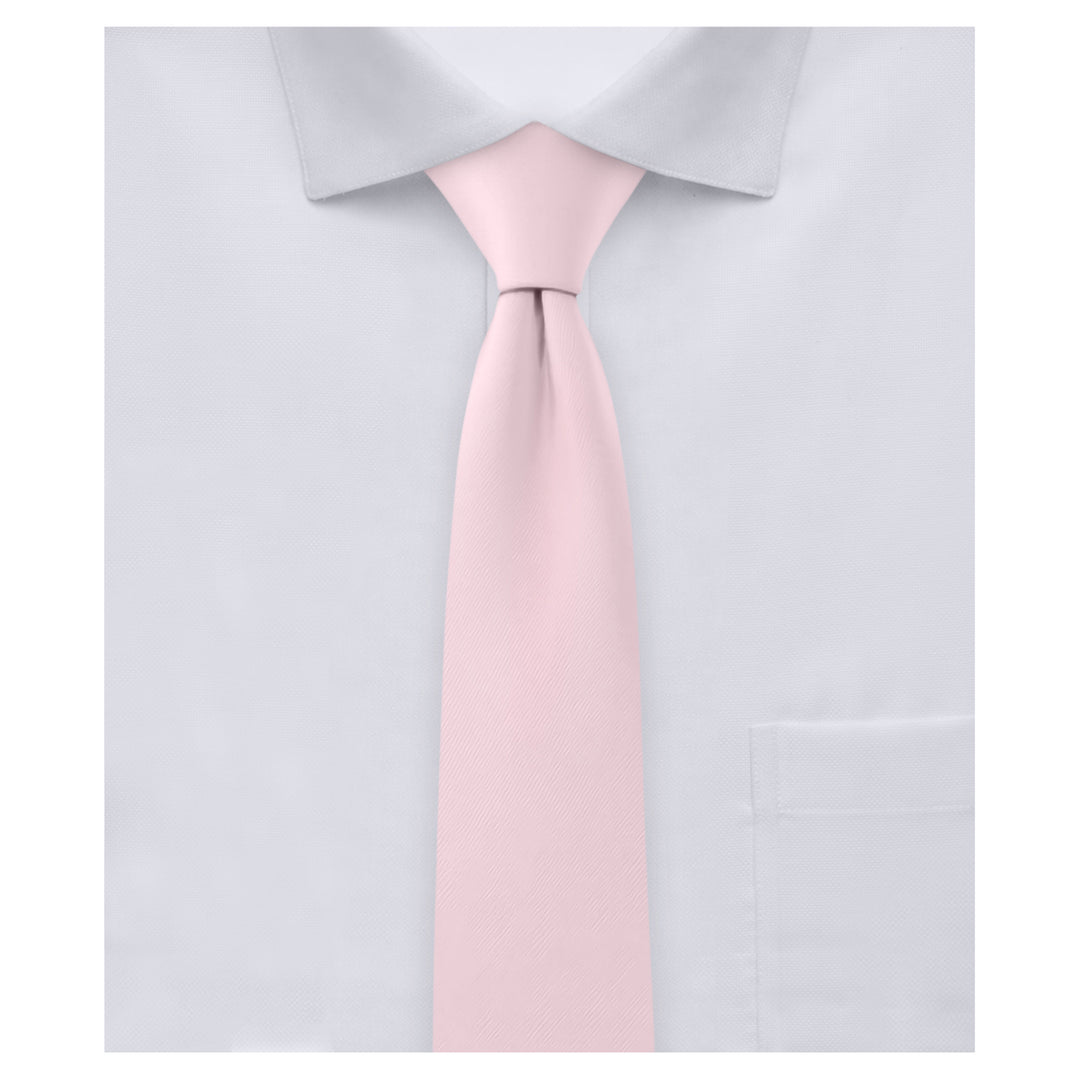 Solid Skinny Tie - Bridal Pink