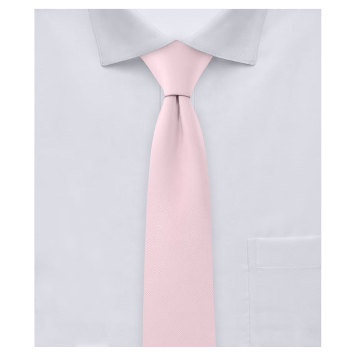 Solid Skinny Tie - Bridal Pink