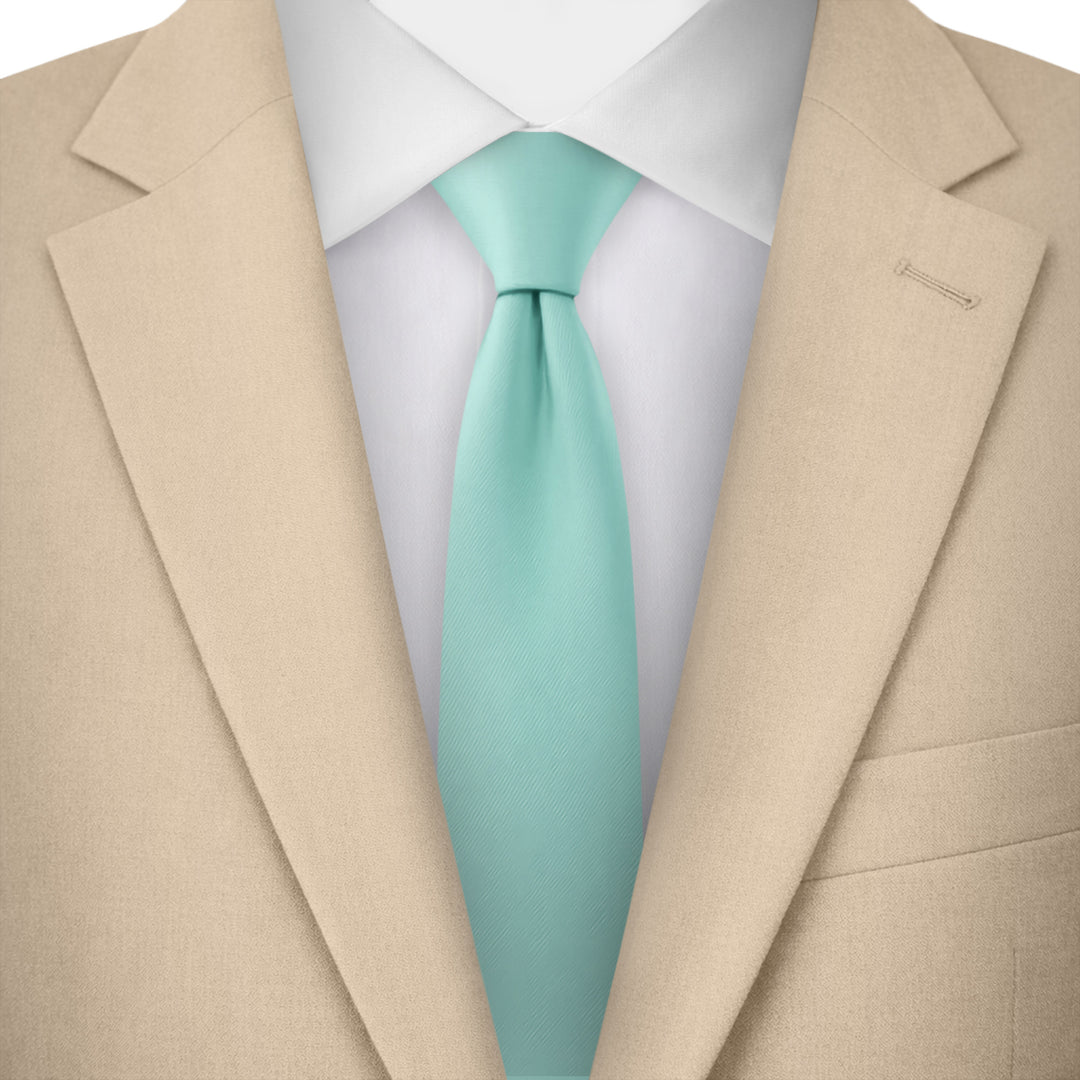 Solid Skinny Tie - Aqua